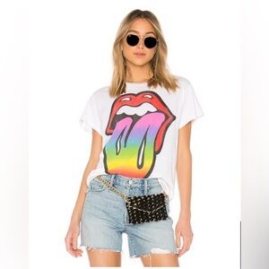 Rolling Stones Color Tongue Crew Tee
